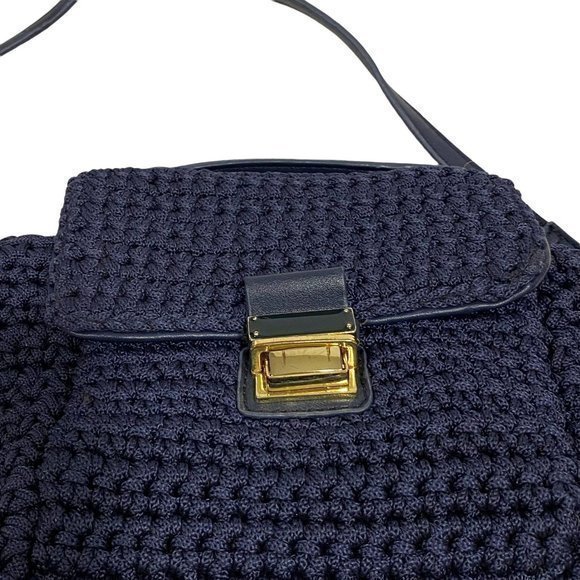 Parfois Small Crochet Crossbody Navy‎ Blue in Color - Picture 2 of 11